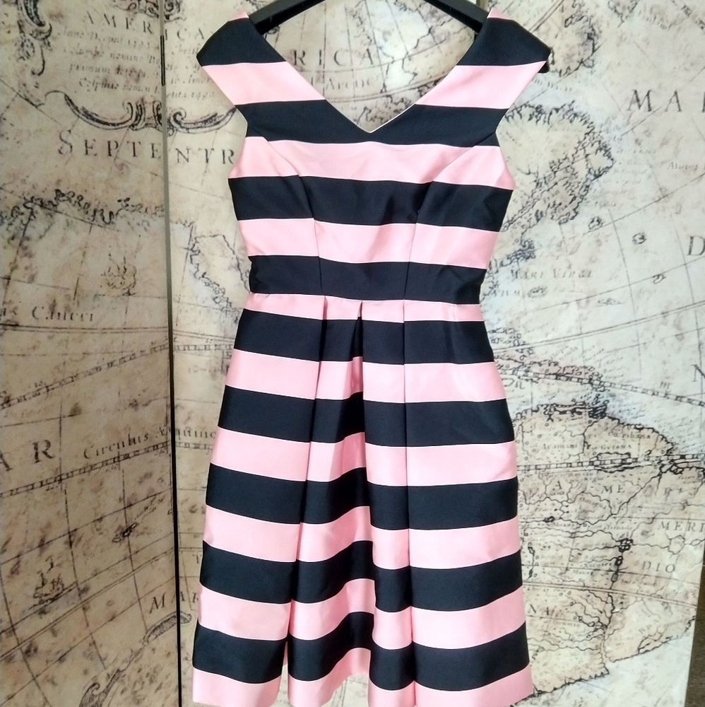 Topshop Stripes Flare Dress